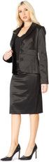 Majestic Sateen Two-Piece Skirt Suit Jacket